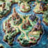 do a fantasy map illustration or site in illustrator