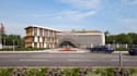 redesign 3d commercial building, cgi exterior, parking layout, urban development