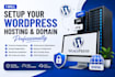 setup wordpress hosting and domain professionally