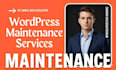handle wordpress website maintenance, support, updates and fix all issues