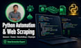 do python automation, web scraping and selenium bots