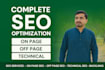 do complete SEO optimization on page, off page, backlinks and technical audit