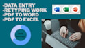 do data entry, typing and copy paste services