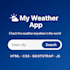 build a responsive weather app using HTML, CSS, bootstrap and js