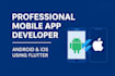 develop professional mobile apps for android and ios using flutter