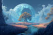 make illustration in fantasy and medieval style