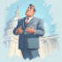 create a political cartoon or illustration