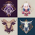 create logo designer anime, fantasy