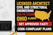 licensed architect civil and structural engineering USA pe stamp ohio illinois