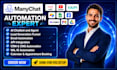 setup manychat chatbot automation facebook,instagram,whatsapp,tiktok