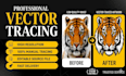 do vector tracing or redraw logo