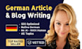 write SEO optimized german blog posts and articles
