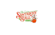 design santarchy ball christmas party logo