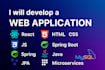 develop full stack web application in java spring boot and react js