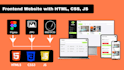 create responsive frontend websites using HTML, CSS, and javascript