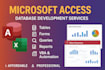 develop microsoft access database project and assignments