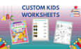 design engaging kids worksheets for learning and fun