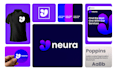 design logo, brand style guide or brand identity guidelines with branding kit