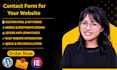 create a custom contact form with HTML code for wordpress