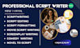 ghostwrite your movie script, screenplay, TV series, and script editing