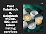 fast token and coin listing on coinmarketcap coingecko and major exchanges