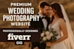 design premium photography website wedding event planner ai lead funnel