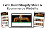build shopify store or dropshipping ecommerce website