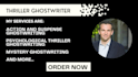 ghostwrite, rewrite entertaining thriller, mystery, crime story