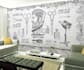design wall art wallpaper mural decal doodle wall art