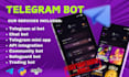 develop a professional custom telegram bot with ai and shop features