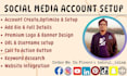 create social media accounts, set up and optimize business pages