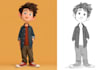 create cartoon character or avatar in vectors