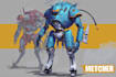 draw amazing character mecha robot illustration