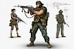 draw 2d game art military character design