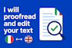 proofread and edit your text