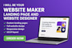 be your website maker landing page and website designer