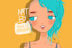 draw you a cartoon portrait with words and slogans
