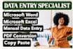 do accurate typing work, data entry, copy paste in just 20 dollars