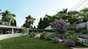 3d modern home, tiny house, garden, loft house, interior design, exdoor, enscape