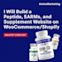 build a peptide and sarms supplement website that converts