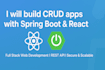 build full stack crud app using spring boot and react
