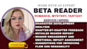 beta read romance book thriller beta reader, sci fi fantasy alpha beta reader
