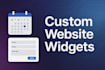 develop your website widgets with API or backend integration