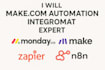 make com automation api integromat scenario makecom expert monday zapier n8n