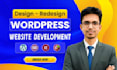 do wordpress website development, business website design or redesign wordpress