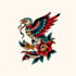 create custom logo old school traditional tattoo design