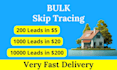 do bulk skip tracing for real estate