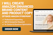 create amazon enhanced brand content and product copy,optimize amazon storefront
