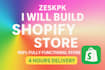 develop shopify store within 4 hours