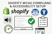 ensure shopify wcag compliance and accessibility setup, optimize shopify website